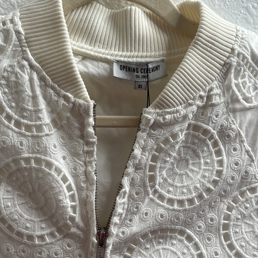 *Opening Ceremony White Bomber Jacket Sz XS - Picture 11 of 15